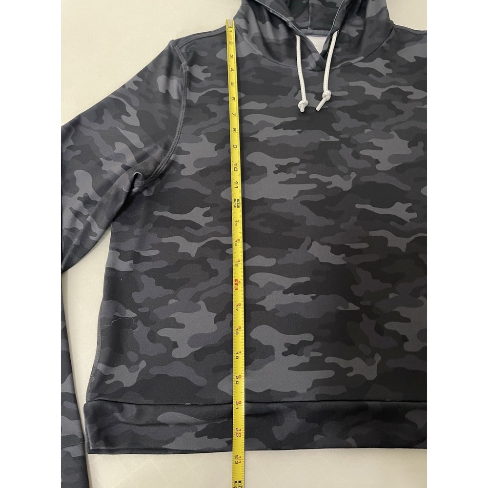 Rhoback Tempo Performance Hoodie Womens Large Black Gray Camo Boxy Fit - Picture 5 of 7